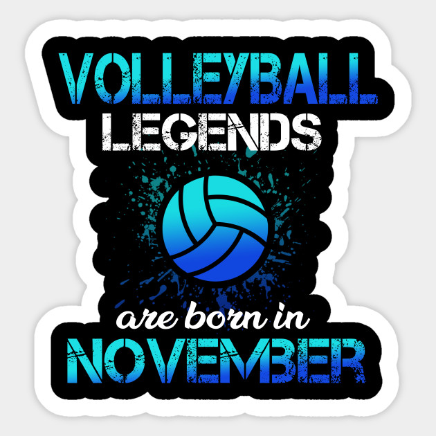 Volleyball Legend Are Born November Birthday Gift